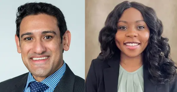 Professional headshots of two early cardiovascular medicine researchers.