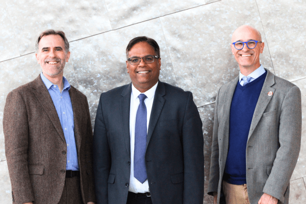 Photo of Jason Allen, M.D., Ph.D., Rohan Dharmakumar, Ph.D. and David Aronoff. M.D.
