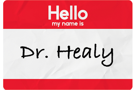 Dr Healy name badge