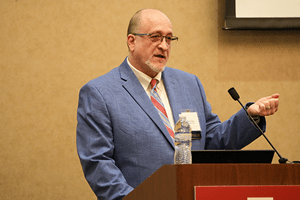 Hooman Rashidi, MD, MS, talks about the role of synthetic data in research at his keynote address. Hooman Rashidi presents on the future of AI at Ed Day 2024.