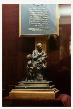 Polio PLUS campaign miniature sculpture at Riley Hospital