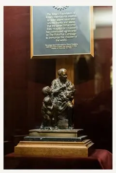 Polio PLUS campaign miniature sculpture at Riley Hospital