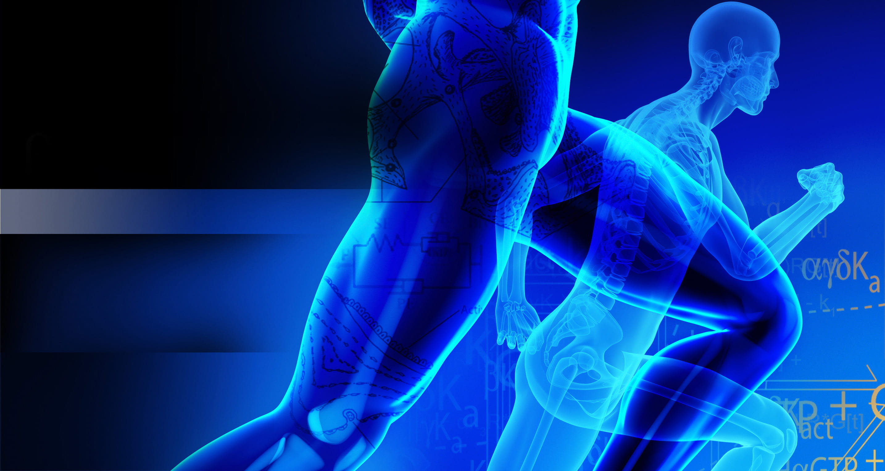 Digital illustration of a man running