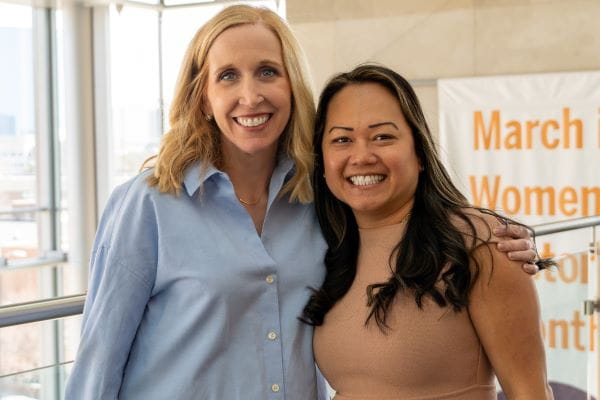 (From left to right) Kandice Ludwig, MD, and DuyKhanh (Mimi) P. Ceppa, MD,  at the inaugural BLISS conference. 