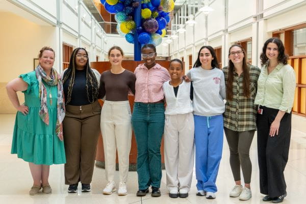 Indiana School for the Deaf students pictured alongside Department of Surgery faculty and trainees. | Photo courtesy of Cassie Needy