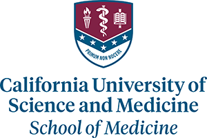 The logo and text for California University of Science and Medicine