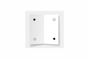 Figure 2. Folding the paper vertically down the middle.
