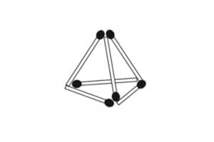 Figure 6. 3D solution to the matchstick puzzle.