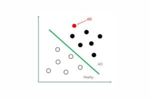 Figure 8. Boundary line between healthy individuals and AD patients.