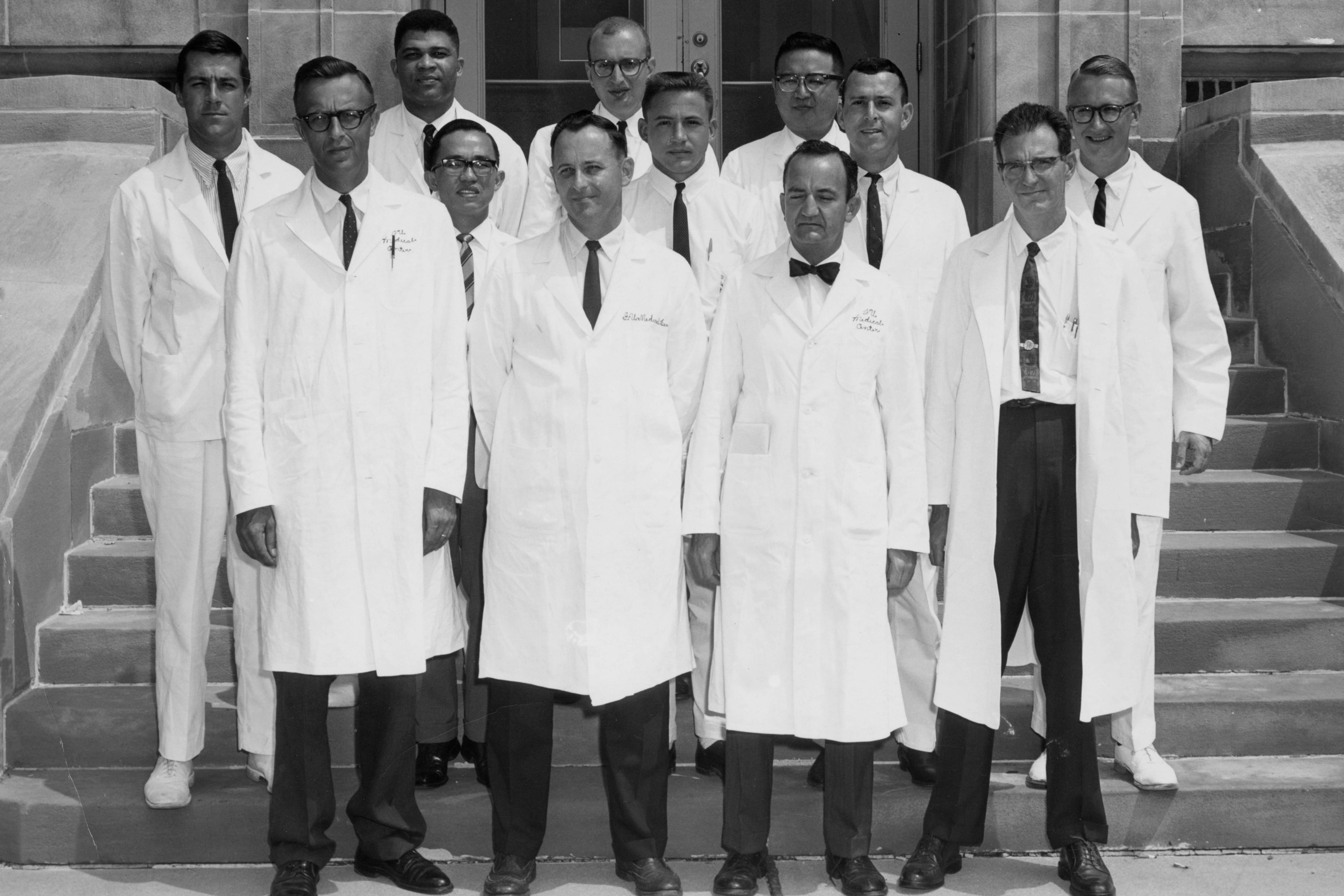 a historical photo of neurosurgeons from IU