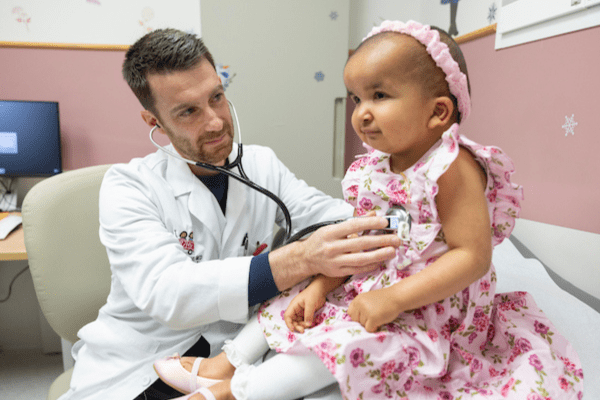 John Parent works with congenital heart disease patients at Riley Children's Health. |Photo courtesy Riley Children's Health 