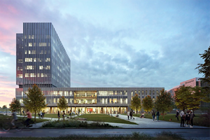 A rendering of the Medical Education and Research Building.