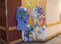 Photo of decorated lab coats