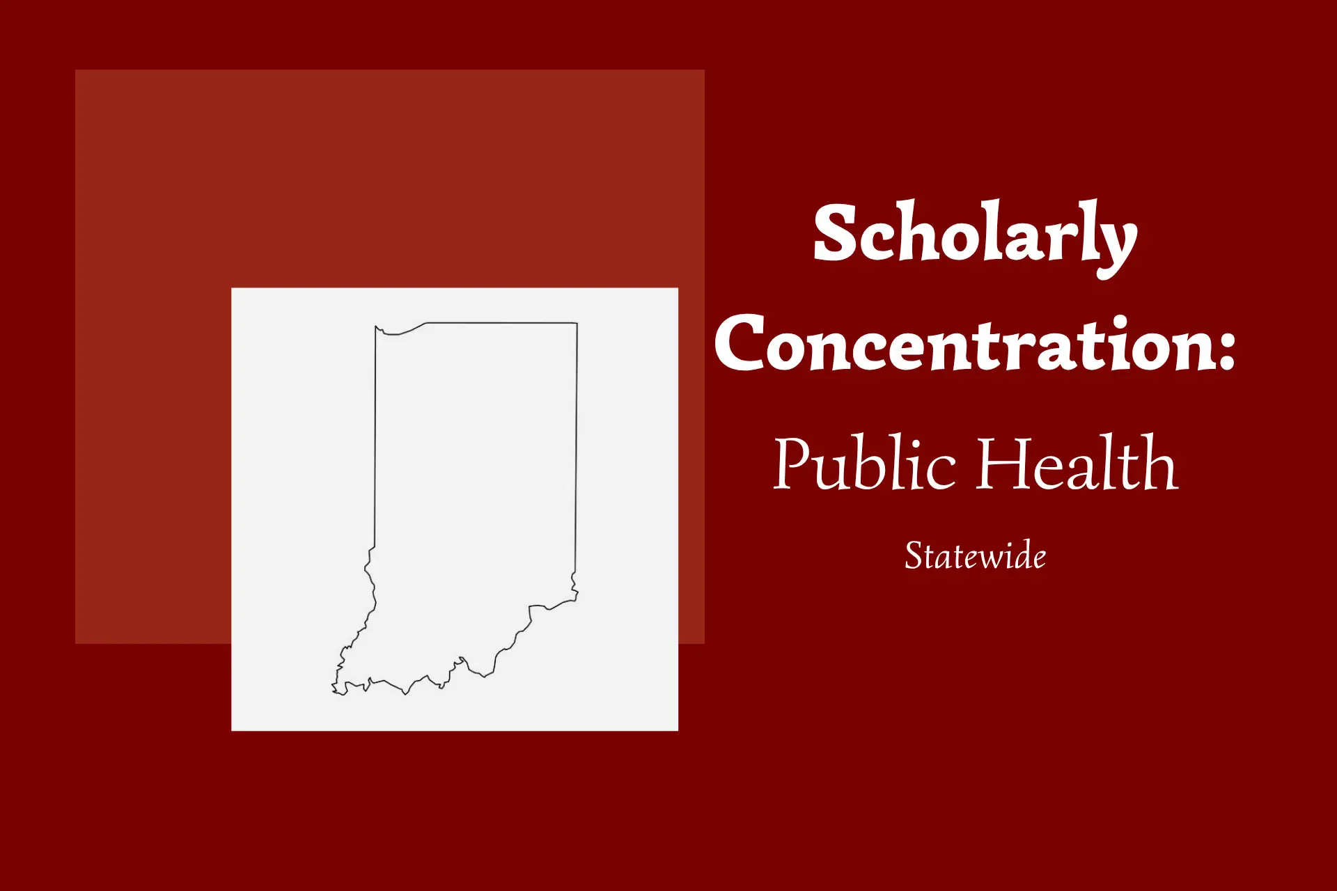 Outline of Indiana with text on the illustration reading Public Health