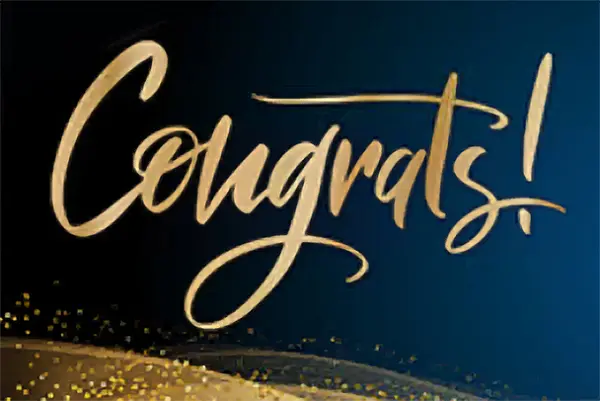 Image showing the word Congrats!