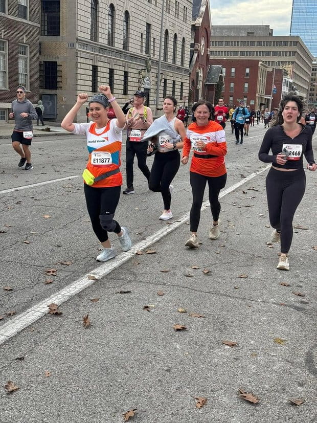 Miriam Rodriguez running in her first half marathon