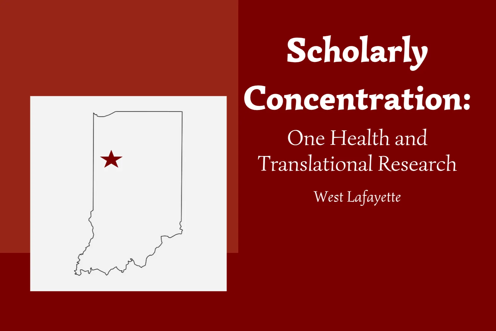 state of indiana with a red star over west lafayette.