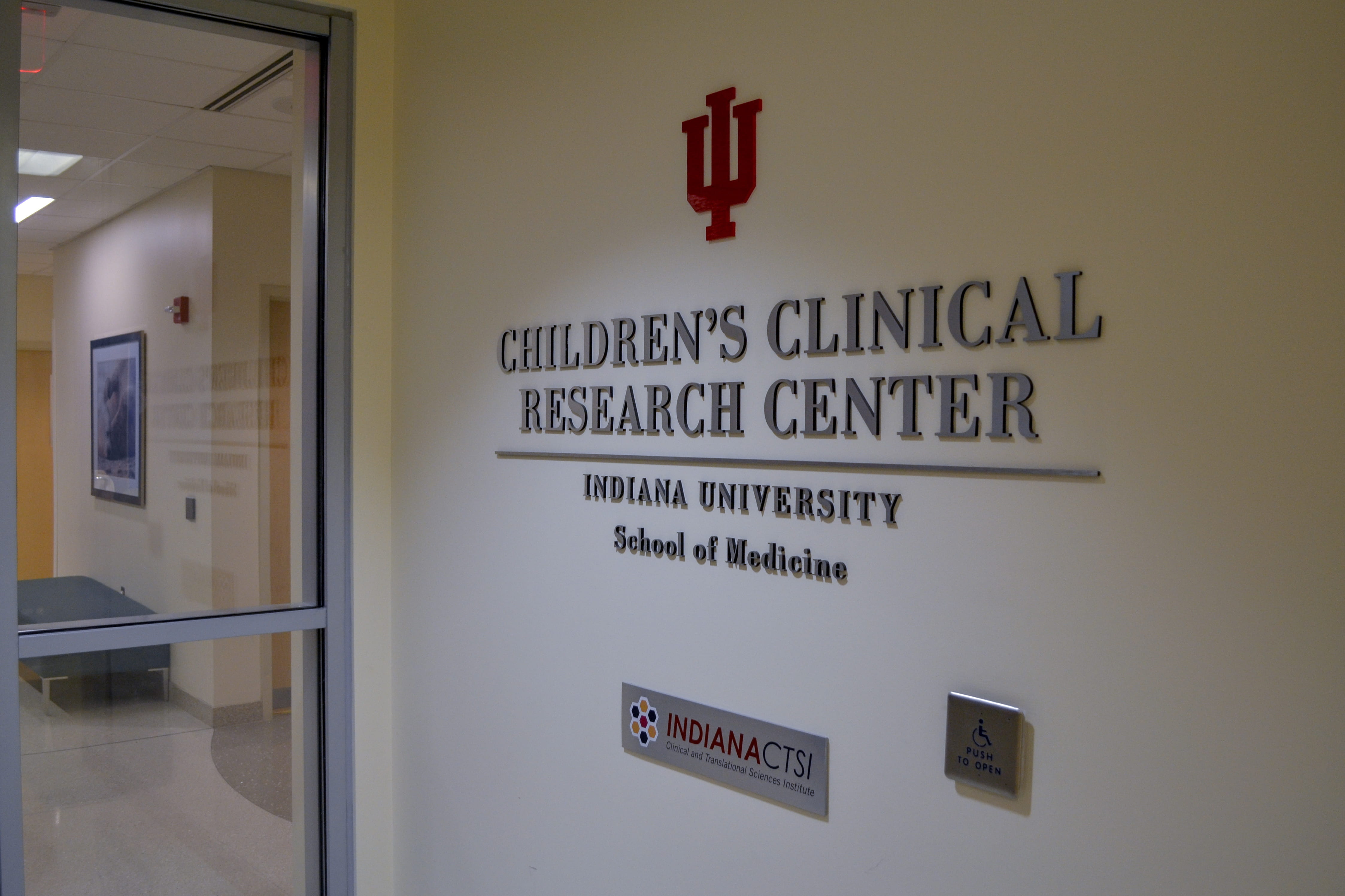 Photo of the Pediatric Clinical Research Center entrance. 