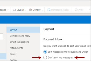 Screenshot from Outlook