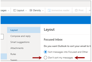 Screenshot from Outlook