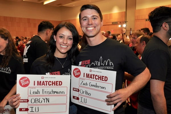 Leah Frischmann and Zach Gunderson at Match Day