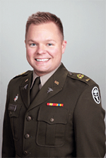 Photo of IU School of Medicine student William Stanton in military uniform.