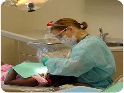 hanna doing dental hygene