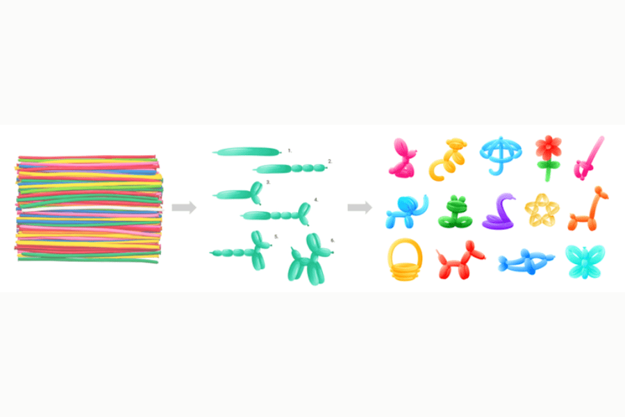 Different options a single balloon can turn into