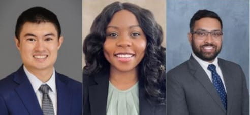 Three professional headshots of internal medicine residents.