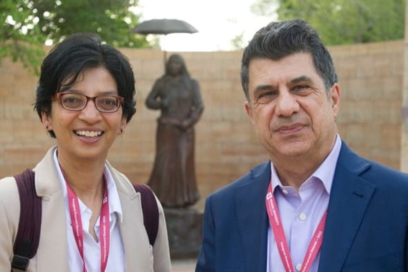 two cardiologists at the reception