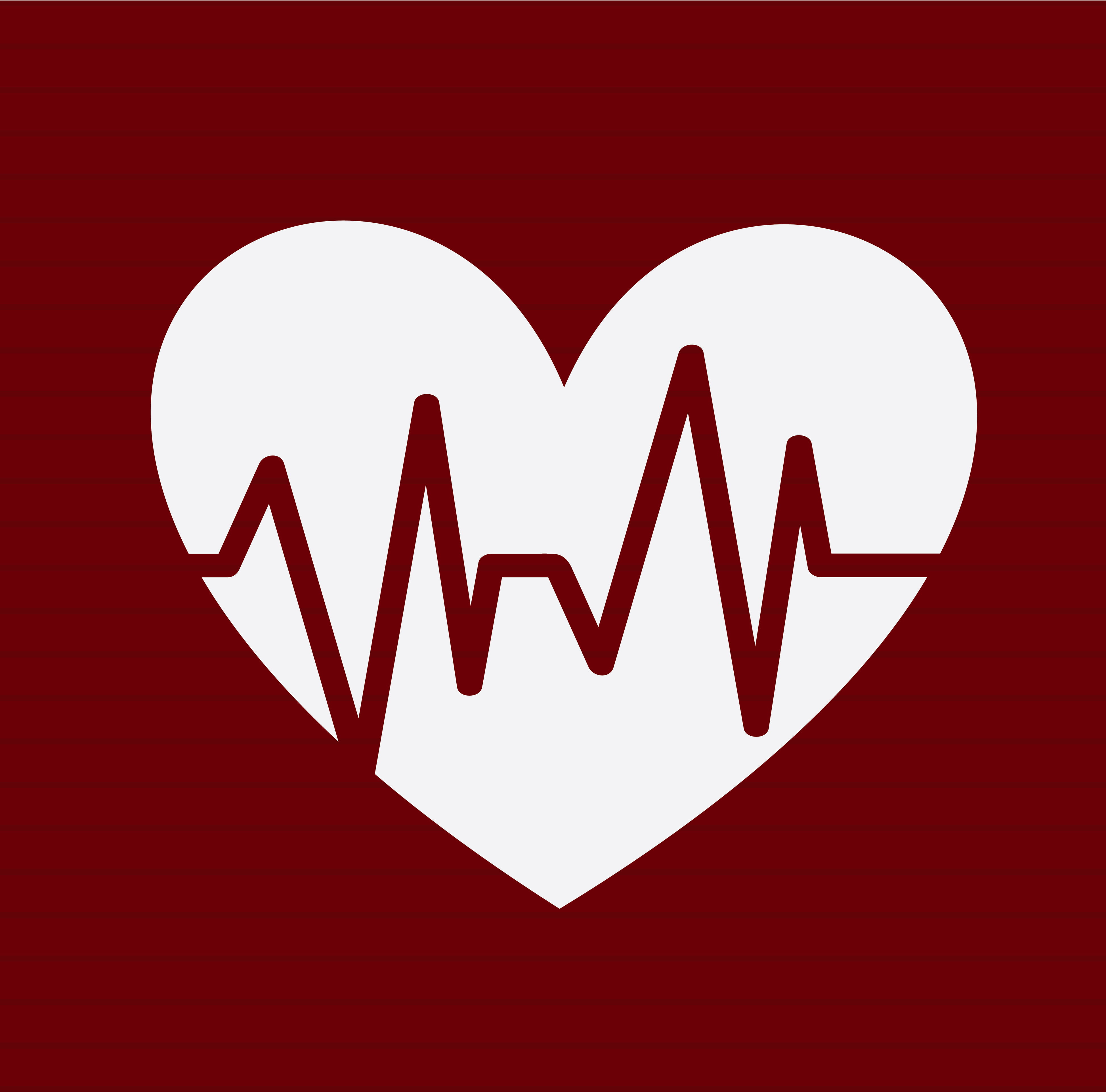 heart rhythm icon in red background