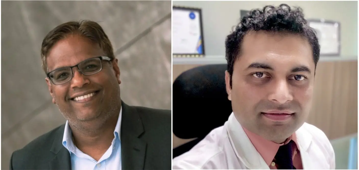 portraits of rohan dharmakumar and keyur vora