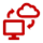 icon of knowledge flowing from computer to cloud