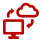 icon of knowledge flowing from computer to cloud