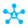 Icon of a network web with a person in the center