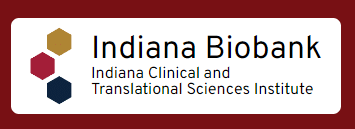 three hexagons with text "Indiana Biobank"