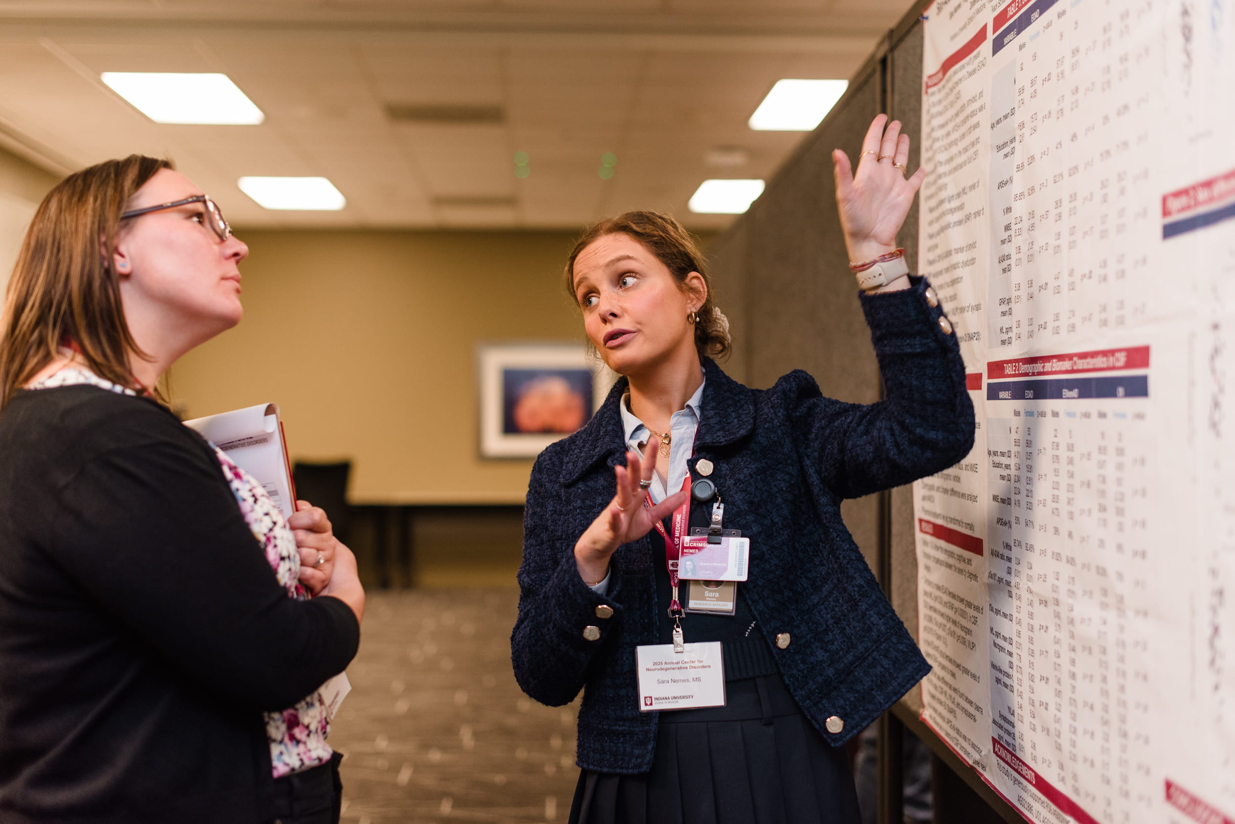 a graduate student presents her research