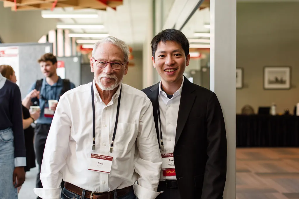 Gary Landreth stands next to Andy Tsai