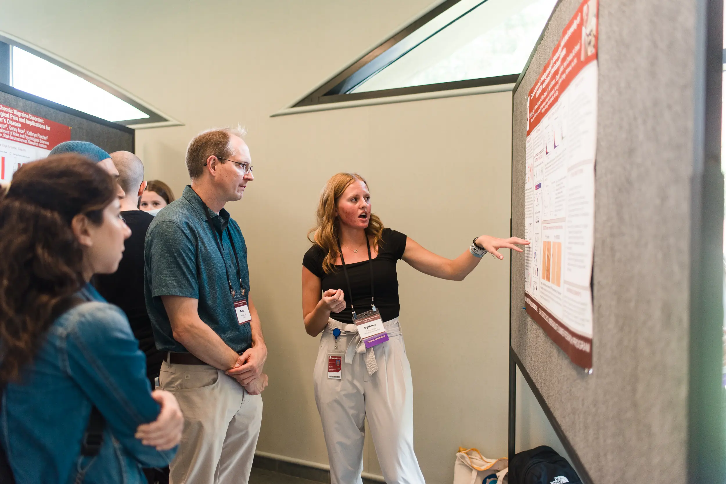 a student presents her research