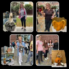 Collage of photos from the Wells Center's Halloween events in 2023