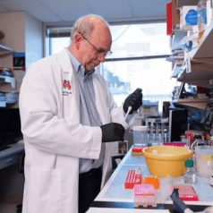 Wade Clapp in his lab.