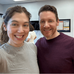 Emily Sims, MD, and Mike DeSante at their dance rehearsal