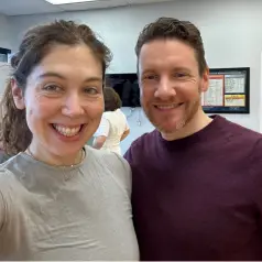 Emily Sims, MD, and Mike DeSante at their dance rehearsal 