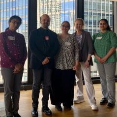 Reuben Kapur, Karen Pollok and Pratibha Singh with IU CCEH colleagues