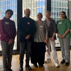 Reuben Kapur, Karen Pollok and Pratibha Singh with IU CCEH colleagues