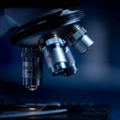 Closeup image of microscope