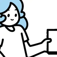 Cartoon icon depicting a person holding a box