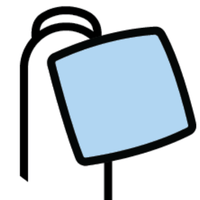 cartoon icon depicting a finger and an alcohol swab