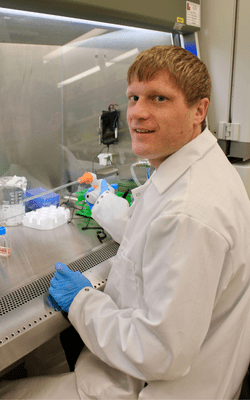 Dan Peltier in his lab