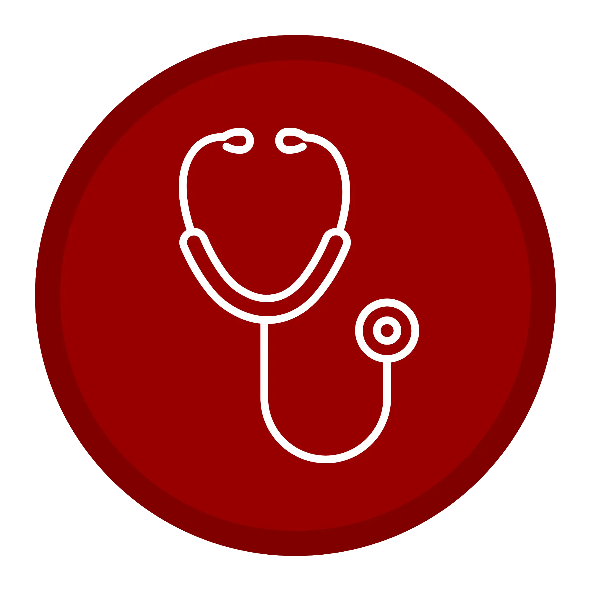 A red icon with a stethoscope.